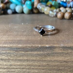 Black Onyx Sterling Silver Stone Ring